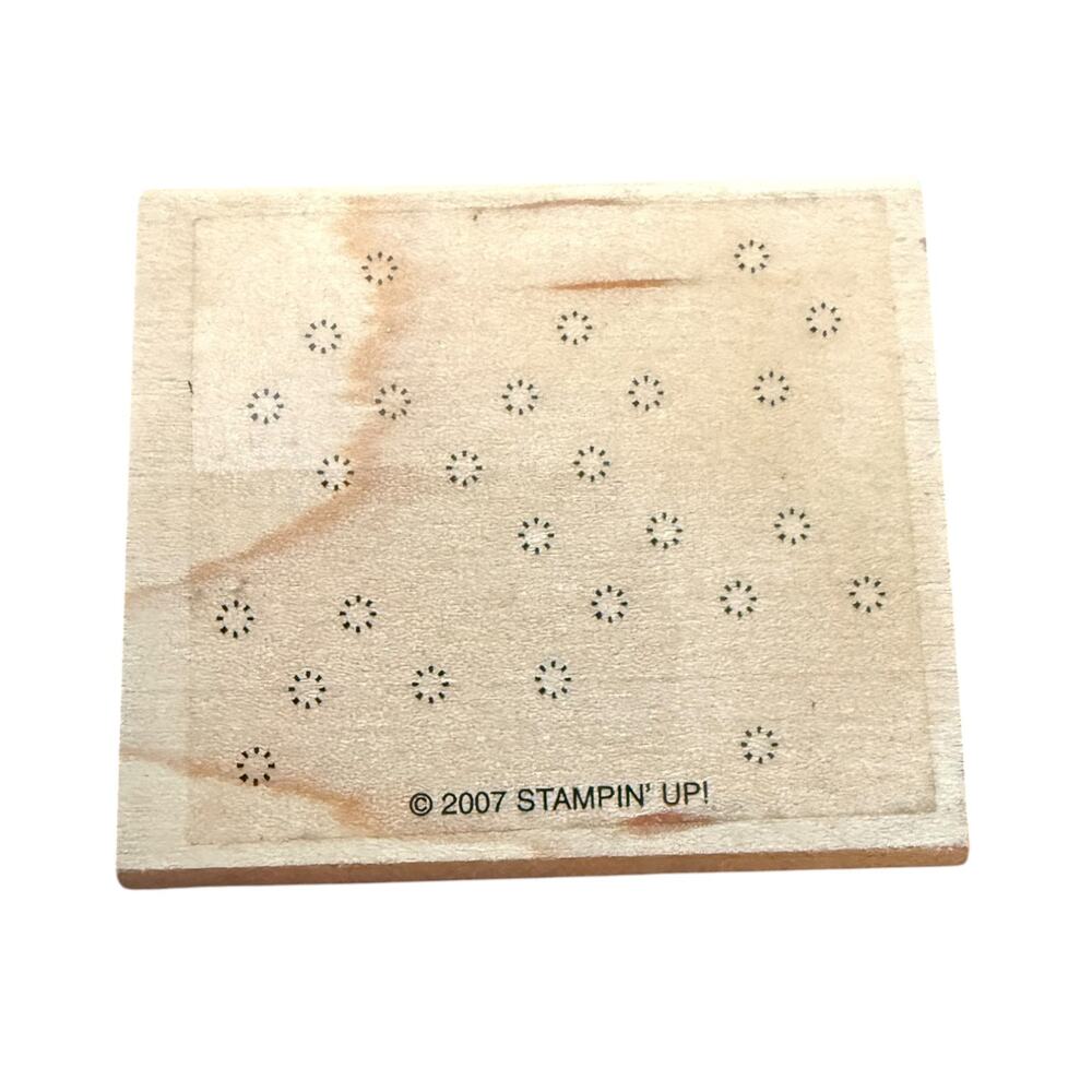 Stampin up! 2001 Beyond Basics Random Burst Dots Rubber Stamp